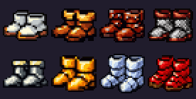 Prévia de Botas 8-Bit por Nível