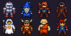 Prévia de Roupas de Classe 8-Bit