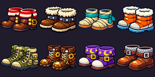 Prévia de Botas de Fantasia