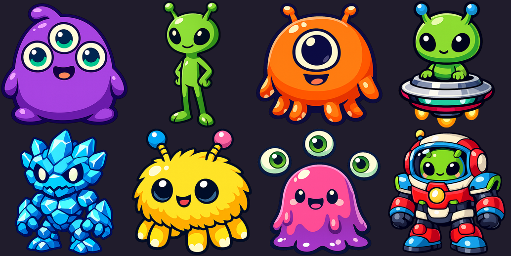 Preview of Cartoon Space Aliens